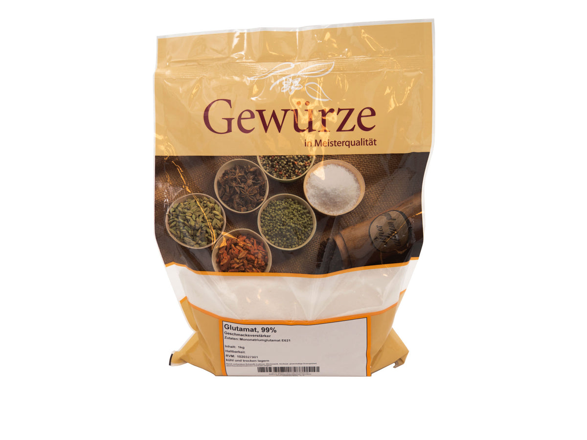 Glutamat in verschiedenen Gebinden
