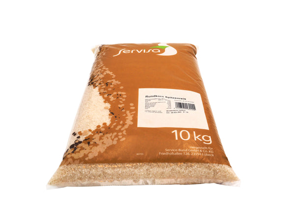 10 kg Sack Rundkorn Spitzenreis (Milchreis) Servisa MÄVO