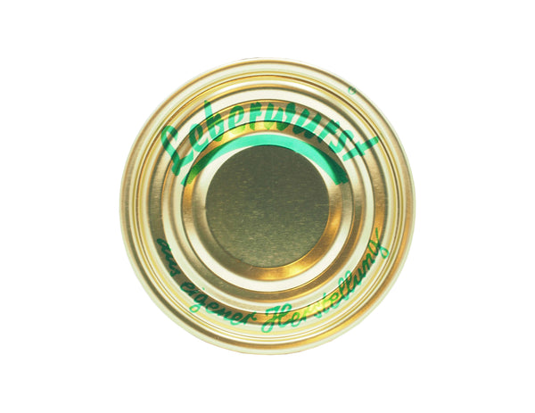 100 Stück Deckel für Konservendosen 99 mm Aufdruck Lebwerwurst