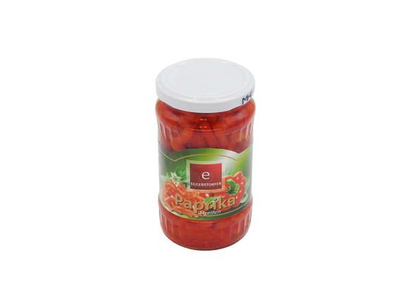 12 Gläser Tomatenpaprika Streifen Eggerstorfer a 370 ml MÄVO