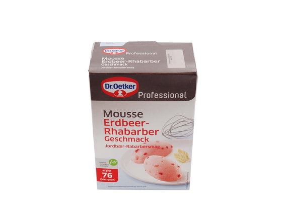 Mousse Erdbeer-Rharbarber Dr. Oetker 1 kg Packung MÄVO