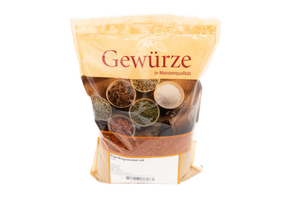 Paprikagranulat rot 1 kg Beutel MÄVO