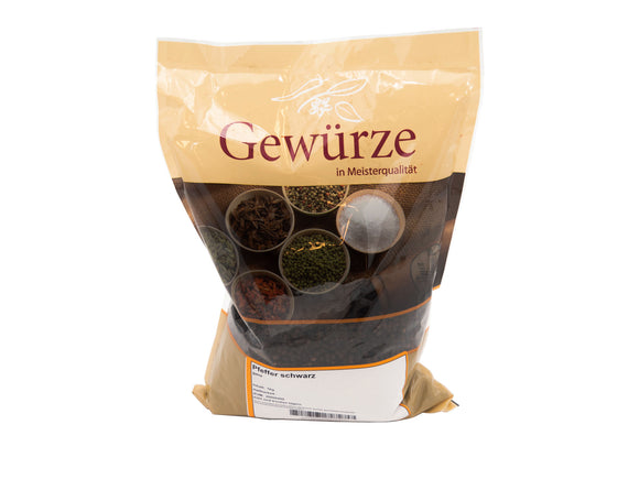 Pfeffer schwarz ganz 1 kg Beutel MÄVO