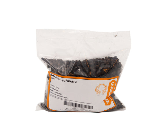 Pfeffer schwarz ganz 250 g Beutel MÄVO