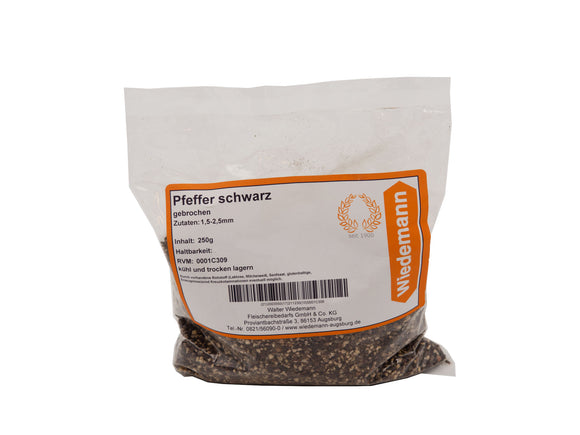 Pfeffer schwarz gebrochen 250 g Beutel MÄVO