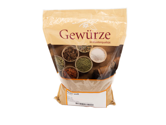 Pfeffer weiß gemahlen 1 kg Beutel MÄVO