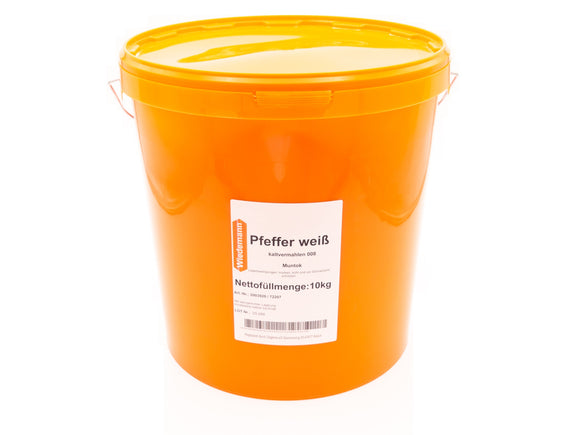 Pfeffer weiß gemahlen 10 kg Eimer MÄVO