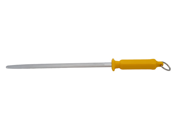Stahl Dagema 30 cm oval gelber Griff MÄVO